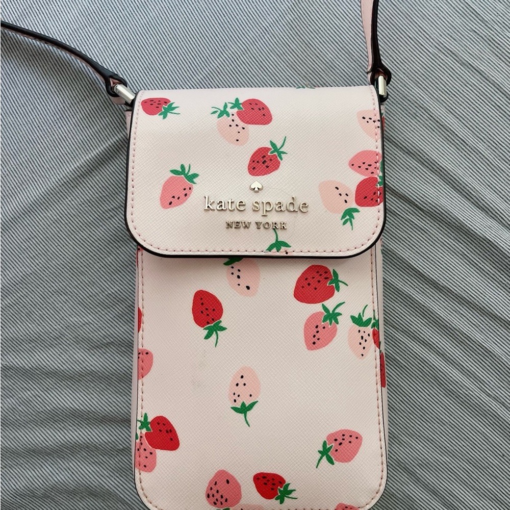 Rare Kate Spade Strawberry Print Crossbody Bag